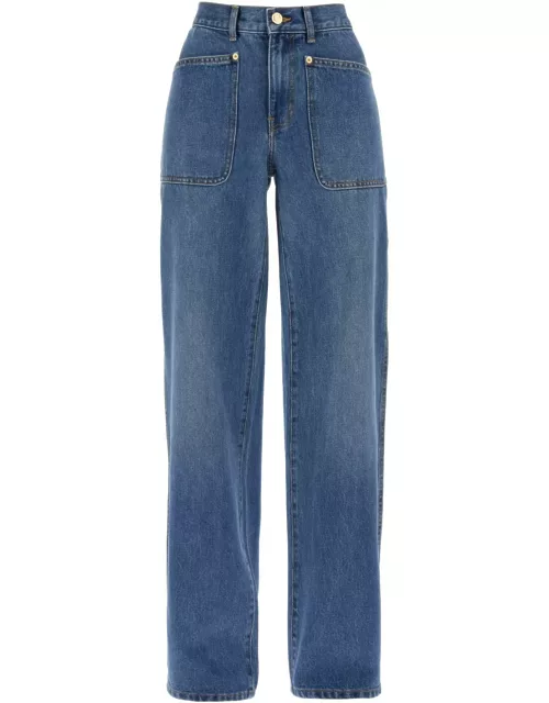 TORY BURCH high-waisted cargo style jeans in