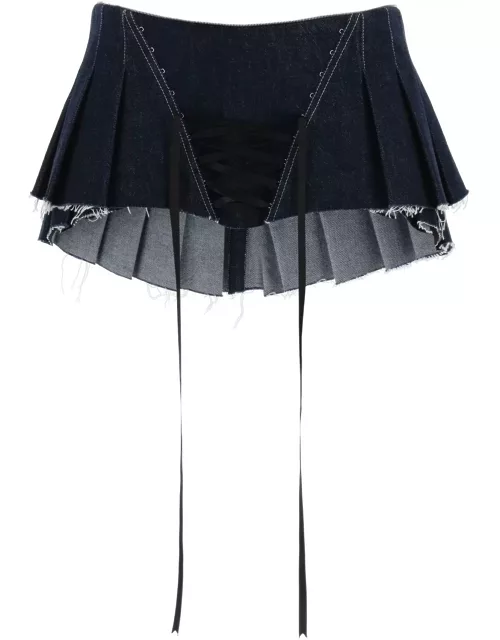 DILARA FINDIKOGLU micro pleated skirt with corset