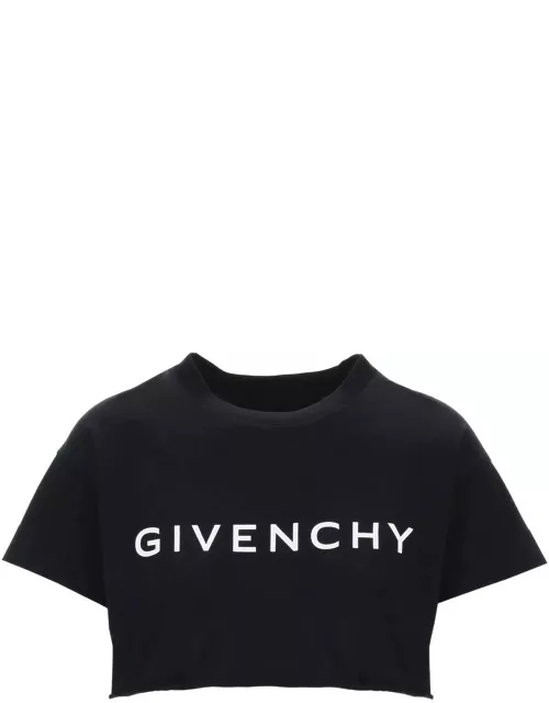 GIVENCHY Cropped logo T-shirt