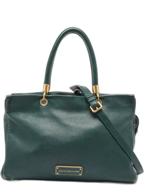 Marc by Marc Jacobs Green Leather Large Too Hot To Handle Tote