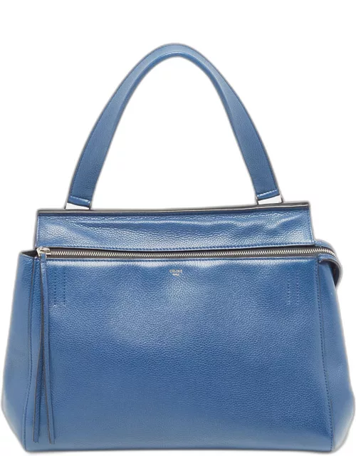 Celine Blue Leather Medium Edge Top Handle Bag