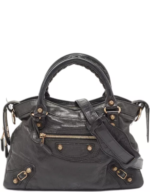 Balenciaga Black Leather RGH Town Bag