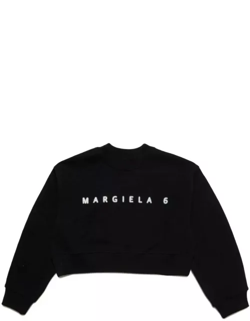 MM6 Maison Margiela Logo Printed Cropped Sweatshirt