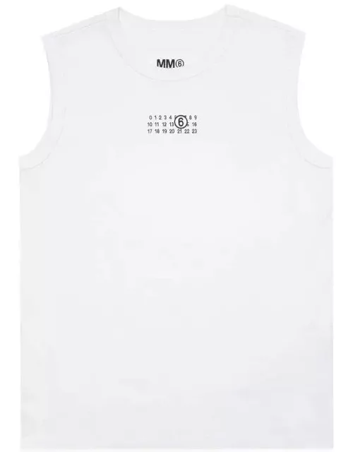MM6 Maison Margiela Logo Printed Sleeveless T-shirt