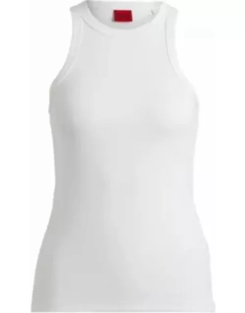 Slim-fit tank top- White Women's Casual Top
