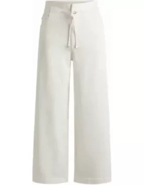 Relaxed-fit trousers- White Women's Online Exclusive