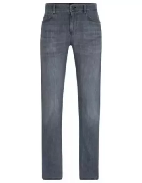 Slim-fit jeans in blue comfort-stretch denim- Silver Men's Jean