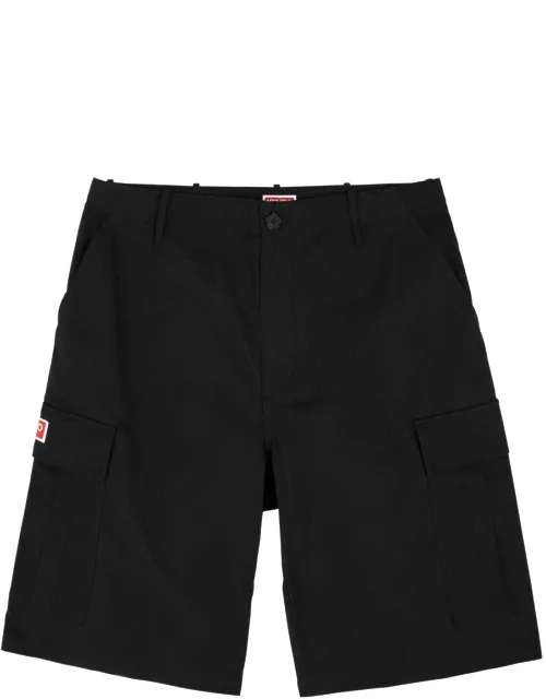 Kenzo Cotton Cargo Shorts - Black