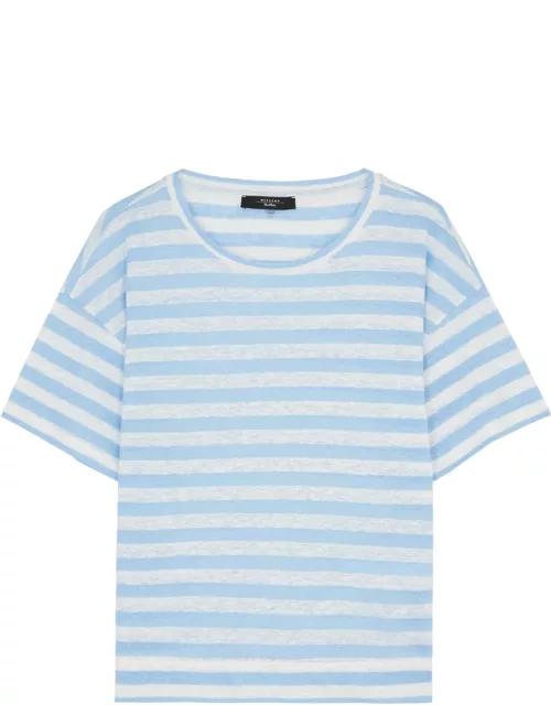 Max Mara Weekend Falla Striped Linen T-shirt - Blue - L (UK14 / L)
