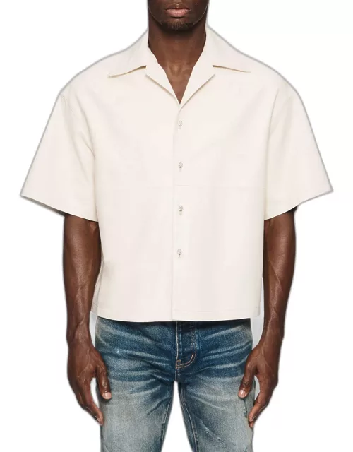 Men's Leather Camp Shirt