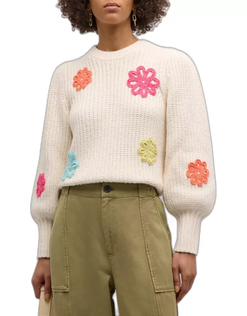 Romy Daisy Embroidered Sweater
