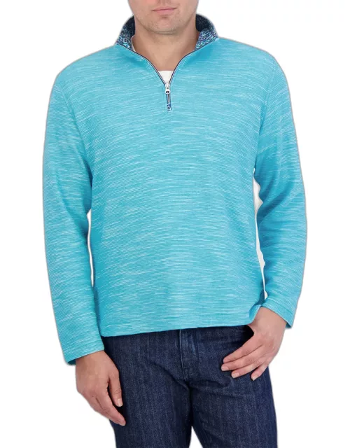 Men's Ledson Cotton Knit Quarter-Zip Sweater