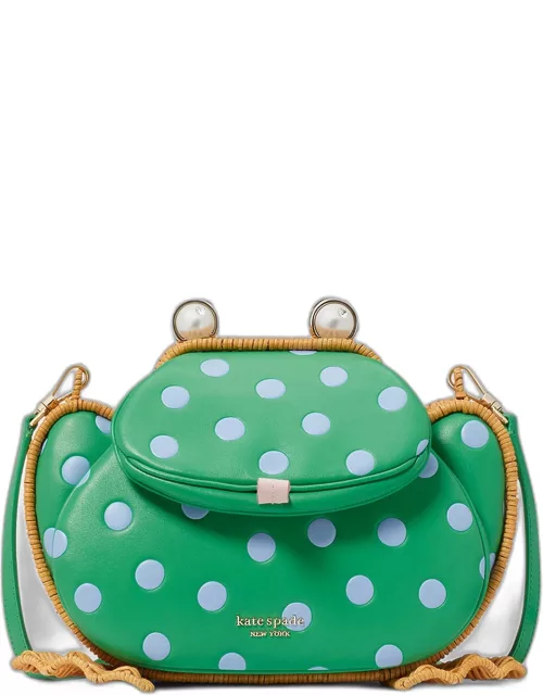 lily 3d frog polka dot crossbody bag
