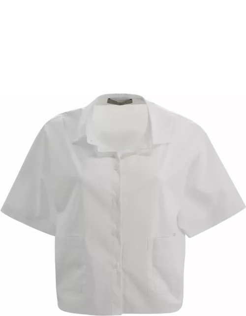 D.Exterior Short Shirt With Pocket