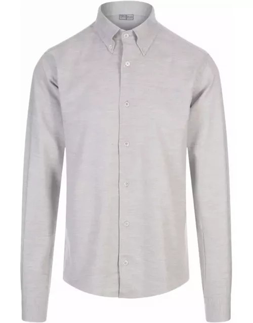 Fedeli Melange Light Grey Shirt