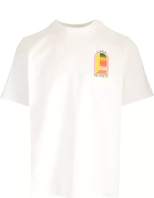 Casablanca White gradient Larche T-shirt