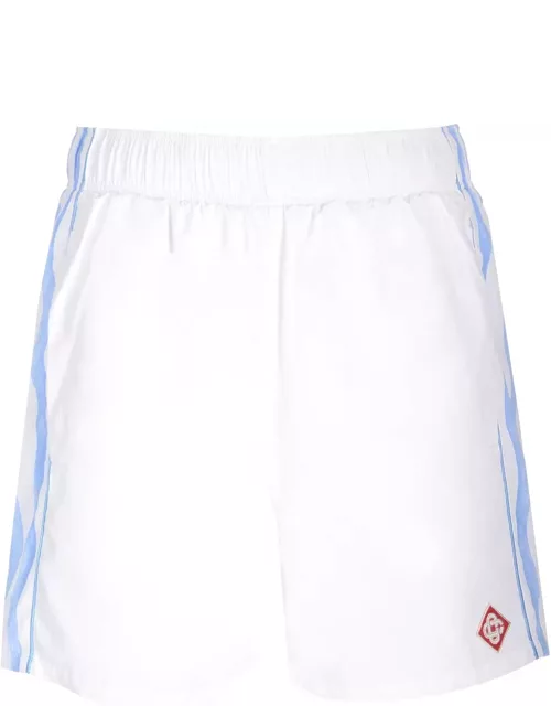 Casablanca White Shorts With Side Band