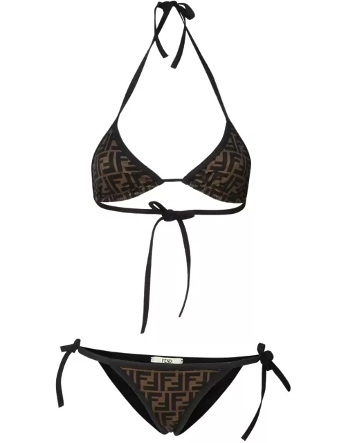Fendi Monogram Printed Two-piece Bikini Set