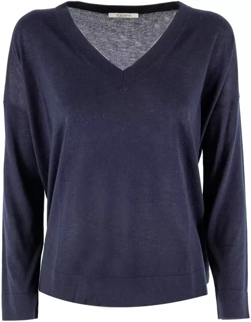 Kangra V-neck Sweater Cashmere Blend