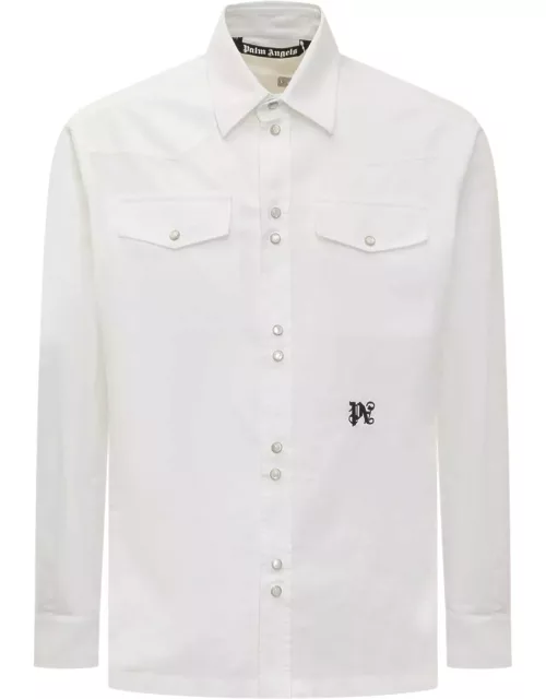Palm Angels Cotton Shirt With Logo