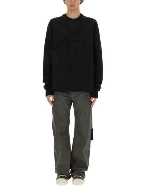 rick owens drkshdw sweatshirt with embroidery
