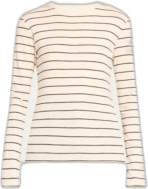 Striped Long-Sleeve Crewneck T-Shirt