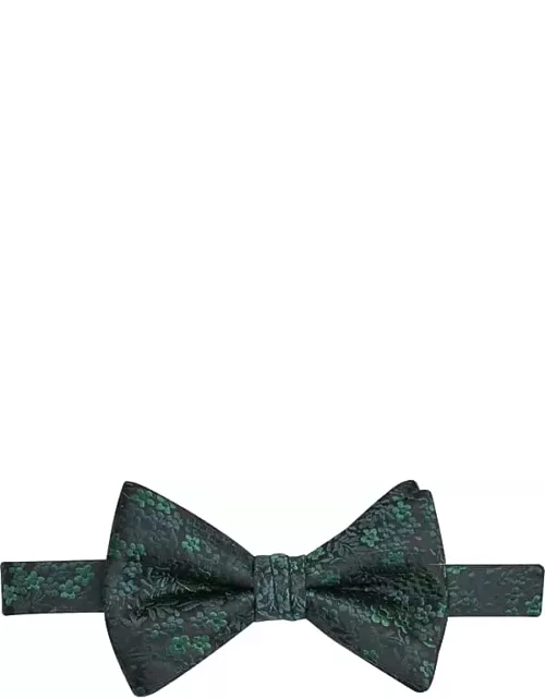 Egara Men's Pre-Tied Floral Bow Tie Dk Green