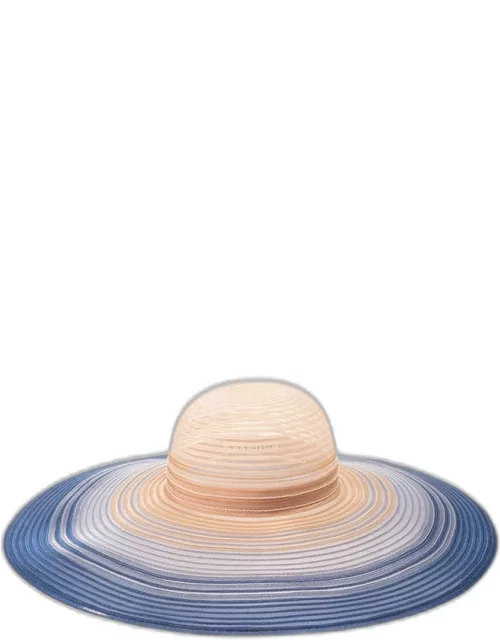Sunny Ombre Large-Brim Hat