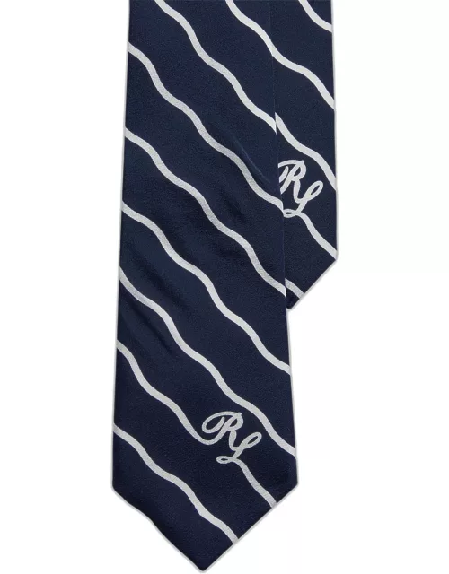Men's Logo Stripe Silk Tie