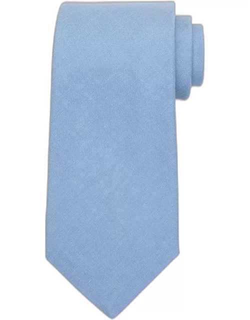 Men's Solid Silk-Linen Tie