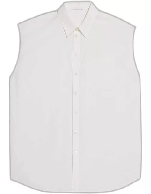Men's Sleeveless Button-Down Shirt