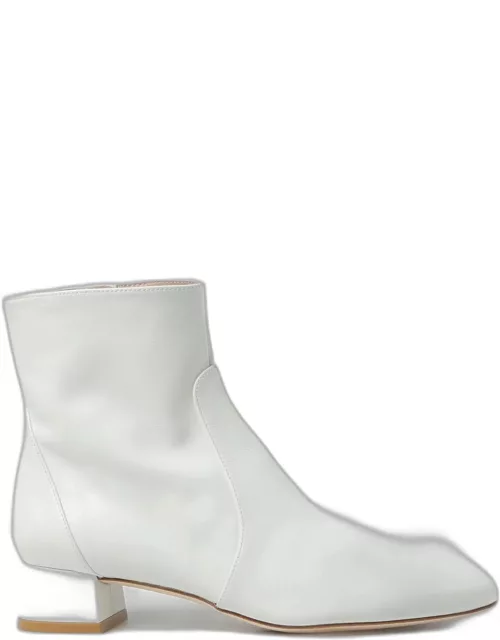 Flat Ankle Boots STUART WEITZMAN Woman colour White