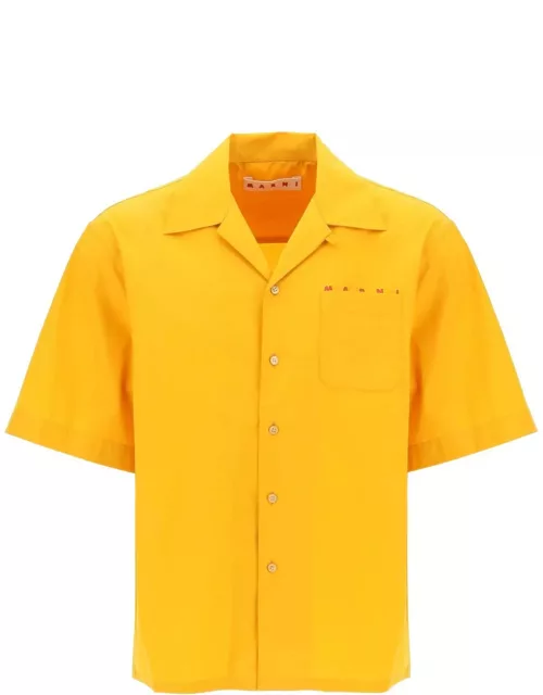 MARNI Short-sleeved organic cotton shirt