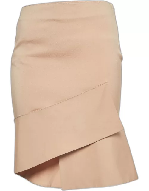 Gucci Beige Silk Asymmetric Midi Skirt