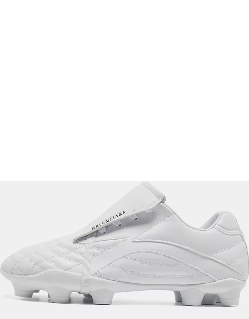 Balenciaga White Faux Leather Soccer Low Top Sneaker