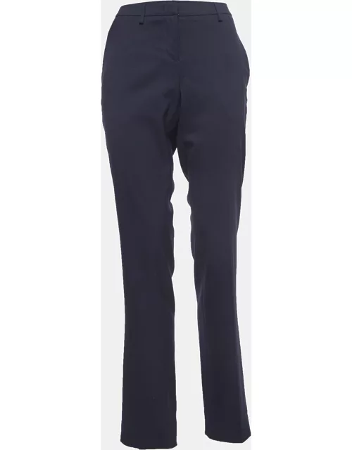 Moncler Navy Blue Wool Blend Formal Trousers