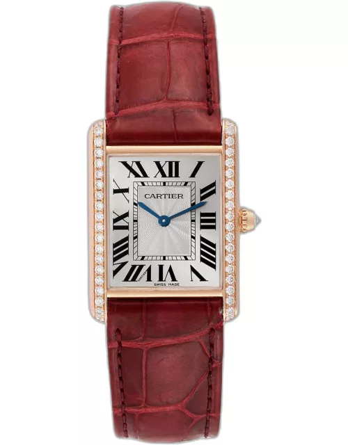 Cartier Tank Louis Rose Gold Diamond Ladies Watch WJTA0014