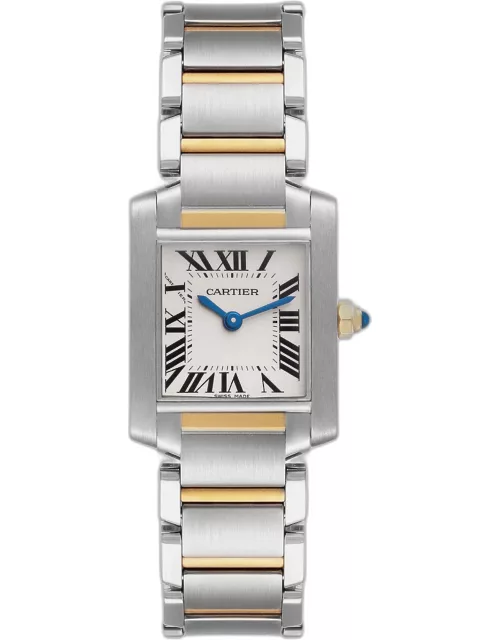 Cartier Tank Francaise Small Steel Yellow Gold Ladies Watch W51007Q4 25.0 mm x 20.0 m
