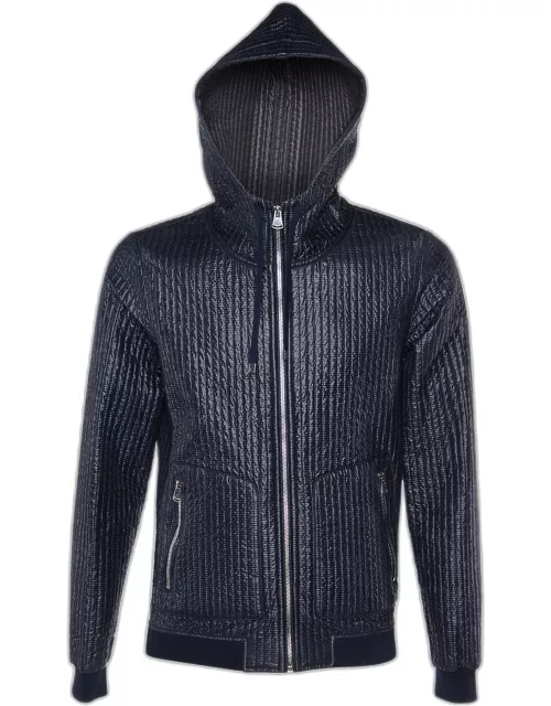 Dolce & Gabbana Midnight Blue Quilted Zip Up Jacket