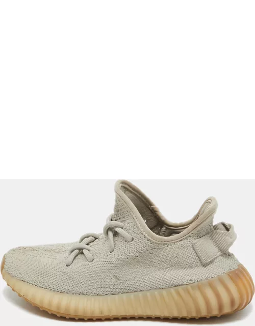 Yeezy x Adidas Grey Knit Fabric Boost 350 V2 Sesame Sneaker