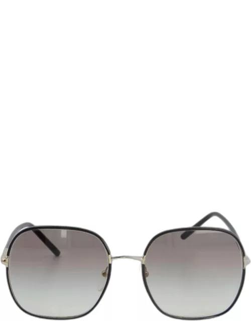 Prada Black Square Frame Sunglasses with Gradient Black Lense