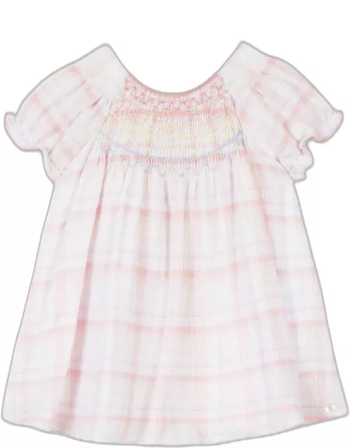 Pink and White Smocked Dres