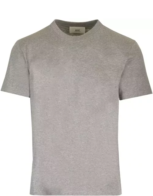 Ami Alexandre Mattiussi Grey T-shirt With Mini Logo