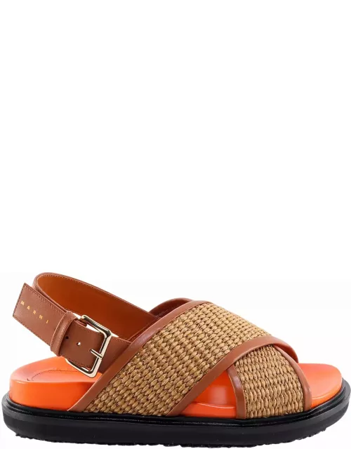 Marni Woven Cross-strap Slingback Sandal