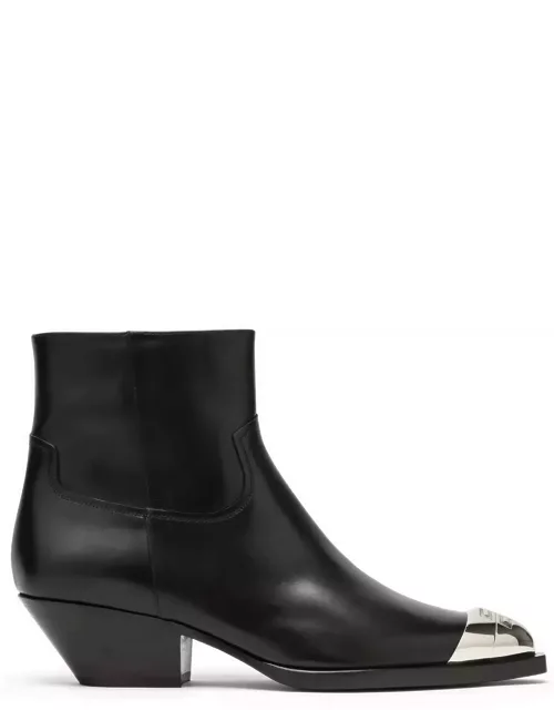 Givenchy Black Leather Western Boot