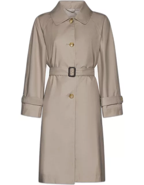 Max Mara The Cube Cotton-blend Single-breasted Trend Coat