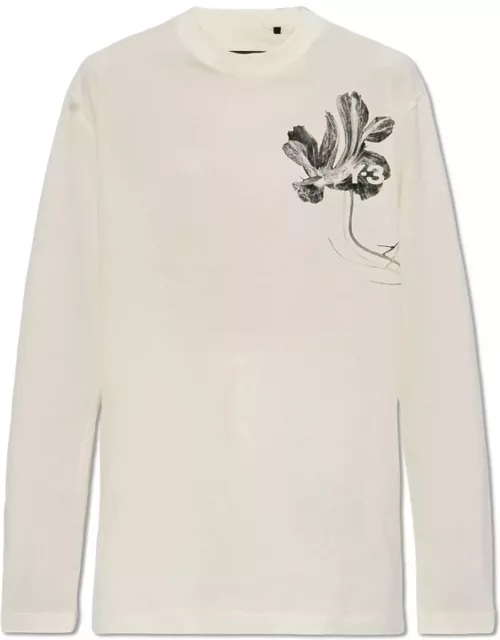 Y-3 T-shirt With Floral Motif