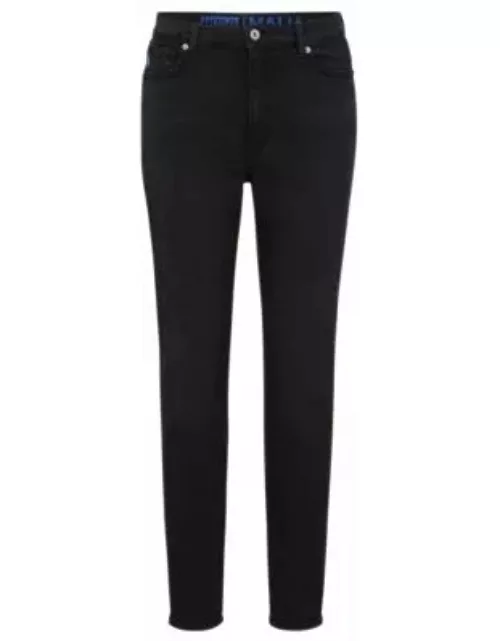Skinny-fit jeans in black stretch denim- Black Women's Jean