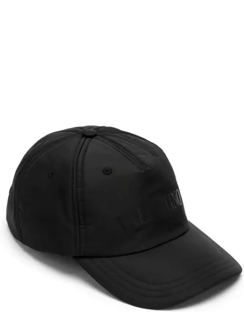 Valentino Garavani Black Baseball Cap With Logo