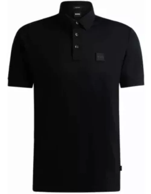 Regular-fit polo shirt- Black Men's Polo Shirt